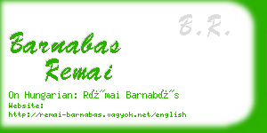 barnabas remai business card